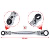 4 in 1 GEARplus flexible reversing double ratchet ring spanner,