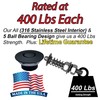 Black 1.5" & 2" Stud Quick Release Latch Hood Pin