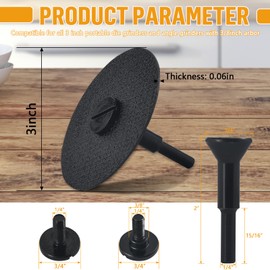 3 inch Cut Off Wheels with 1/4" Mounting Mandrel Kit, Mini Cutting Wheels Cutter Discs with 3/8" Arbor Hole for Die Grinder Cut-Off Wheels Mandrel Kit for Metal, Tile, Cement (10pcs +1pack Mandrel)