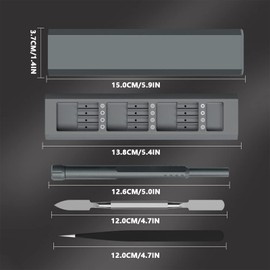 SahncaiTechTrade 45 in 1 Precision Screwdriver Set, Multifunction Small Magnetic Screwdriver Set with case, Security Screwdriver Bit Sets Tool Kit for Laptop Computer, Eyeglass, Watch, etc.
