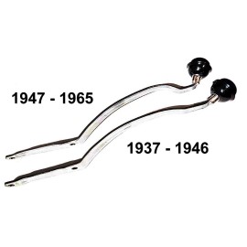 AAOK CHROME Hand SHIFT LEVER & KNOB for 1947 - 1973 Harley Big Twins & 45 Servi-Car