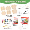 4 Pack Wooden DIY Birdhouse Kit, Art Craft Painting Kit