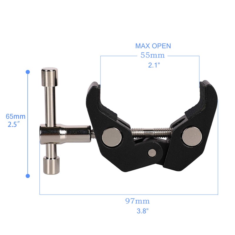 Ball Head Arm Super Clamp Mount Multifunctional Double Ball Adapter