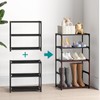 3 Tier Extra Small Shoe Rack (16.3" Wide), Narrow Stackable