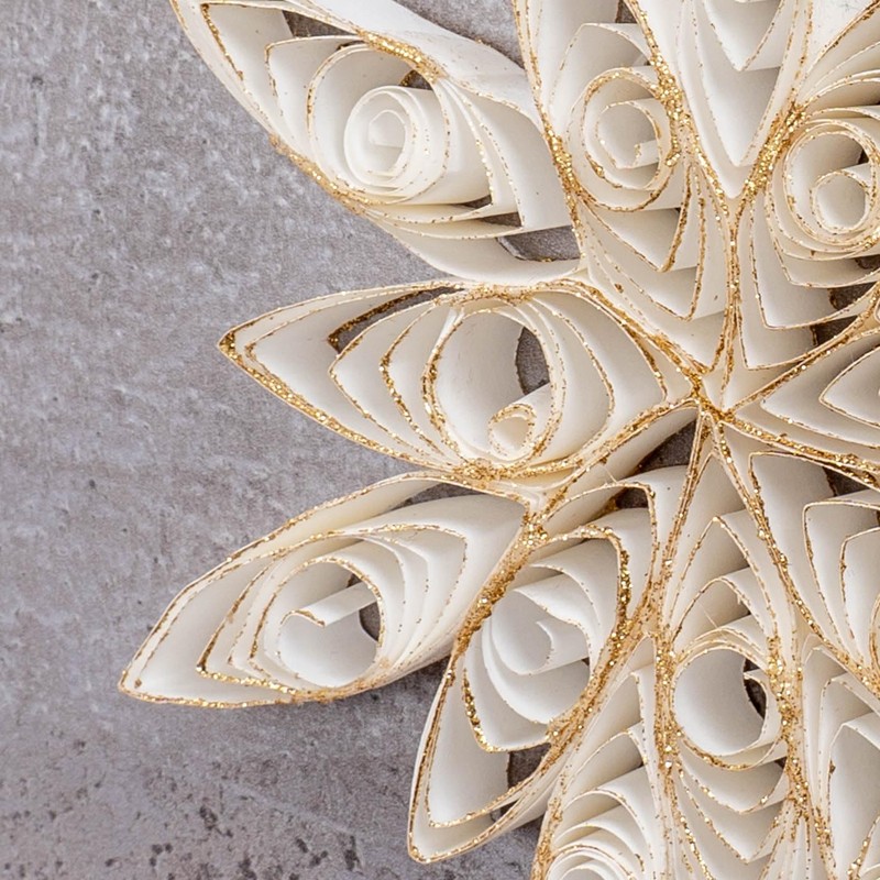 levandeo Set of 2 Snowflake Christmas 15 cm Paper Decorative