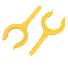 Demeras Boat Oar Lock Plastic Fishing Rod Bracket Rubber Dinghy Accessories for Sea Fishing Boating 2 pcs(Yellow)