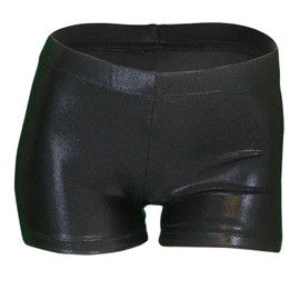 iLover - Pantalones cortos de gimnasia atléticos con purpurina para niñas, 1pcs negro, 12-13 Años