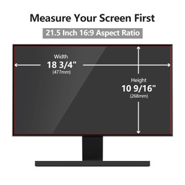 DNZPFU 21.5 Inch Computer Privacy Screen Protector for 16:9 Widescreen Monitors-Anti-Glare & Blue Light Filter,Anti-Spy Film,Reduces Eye Strain (Fits Most Desktop Screens)