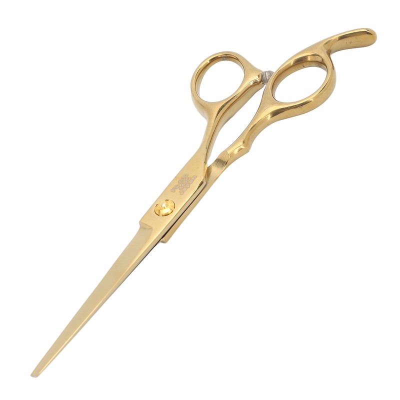 Hair Cutting Shears Stainless Steel Incisive Curved Handle Hairdressing Scissors
