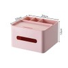 HornTide 5-in-1 Tissue Box 7.8inch Multifunction Countertop Organizer 3X Compartments