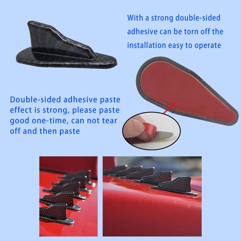 Flygun 10 PCS Car Shark Fin Tail Simulation Antenna, ABS
