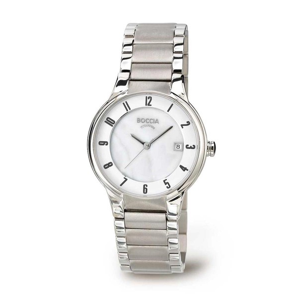 Boccia Women's Quartz Watch with White Dial Analogue Display and