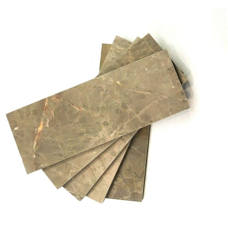 El Greko Maroon 4x4 Brushed Marble Stone Tile Backsplash Wall