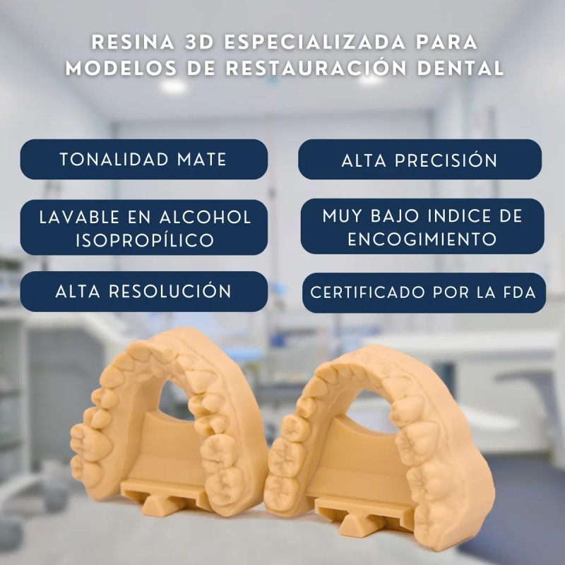 Resina 3d Esun Dental Model 1kg Para Impresión 3d