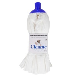 Mr Cleanie Super Absorbent Spunlace Strip Floor Mop Replacement Head Refill for Household Cleaning Kitchen Bathroom