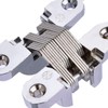 4 Pack Hidden Hinge Invisible Hinge for Cabinet Door, Zinc