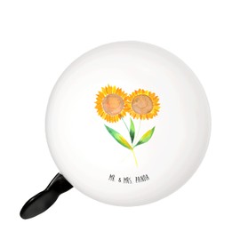 Mr. & Mrs. Panda XL Bicycle Bell Flower Sunflower - Gift, Sound, Summer Decoration, Flowers, Together, Loud Motif, Garden, Friendship