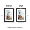 Trwcrt 4x6 Floating Picture Frames Set of 4, Double Glass