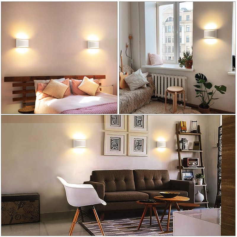 Lightess Modern LED Wall Sconce Light Dimmable 12W Up Down