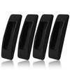 Kemcatui 4 Pack Self Adhesive Handles, Black Self Stick Handle