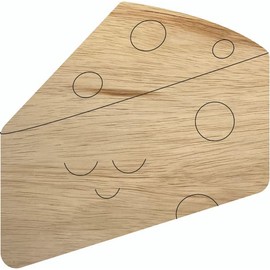 Wooden Cheese Paint by Line 5" Cutout, Blank Wood Craft Shape