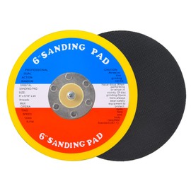 6" Hook and Loop Backing Pad for Air Sander Polisher, 5/16" Arbor with 24 Thread 12000RPM Sanding Pad