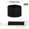 4Pcs 13.58x2.76in Arm Band Soccer Armband Black Elastic Exercise Armband