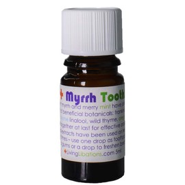 Living Libations - Organic Mint + Myrrh Tooth Serum | Natural, Wildcrafted, Vegan Clean Beauty (0.17 fl oz | 5 ml)
