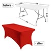 Peomeise 2PCS 6FT Spandex Table Cover Rectangular Stretch Spandex Tablecloth