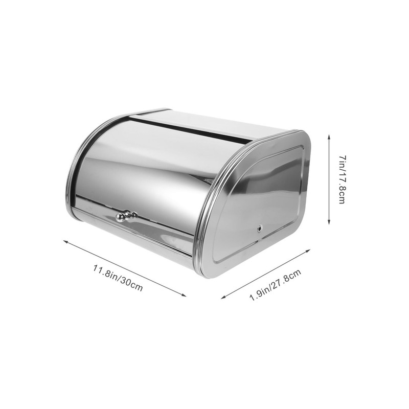 Alipis Bread Box Kitchen Storage Container Large Capacity Roll Top