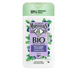 Le Petit Marseillais Organic certified shower gel wild blueberry (250 ml), pH skin-neutral shower gel and gentle aroma shower with particularly pleasant fragrance, moisturises and refreshes