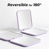 Compact Mirror, Pocket Travel Makeup Mirror for Purse, Metal Square