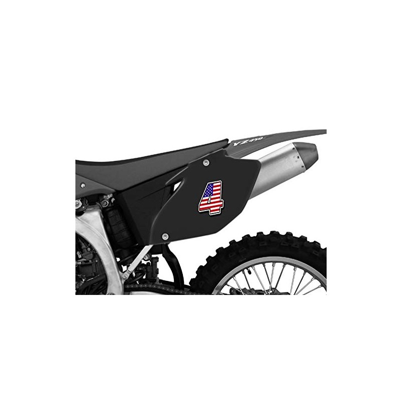 Racing Rally Number 4 Sticker Decal USA Flag N 304