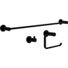 FRANKLIN BRASS Kildare (1-Pack) Towel Hooks Matte Black Single Bathroom