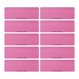 Pink Dyslexia Tools for Kids, 10-Piece Guided Reading Strips, Colored Overlay Highlighters, Reading Tracking Rulers for Visual Stress, ADHD, Irlens Syndrome