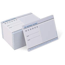 Classic Appointment Note #6 Blue (10 Pads) 50 Appointment Sheets for Doctors, Physio, Massage, Clinics