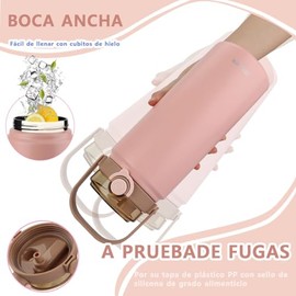 SSGP Termo Acero Inoxidable 42oz(1200ml),Botella de Agua 1.2Litros, Termos Para Agua,100 A Prueba De Fugas,Para Agua FríA (24 Horas) O Caliente (12...