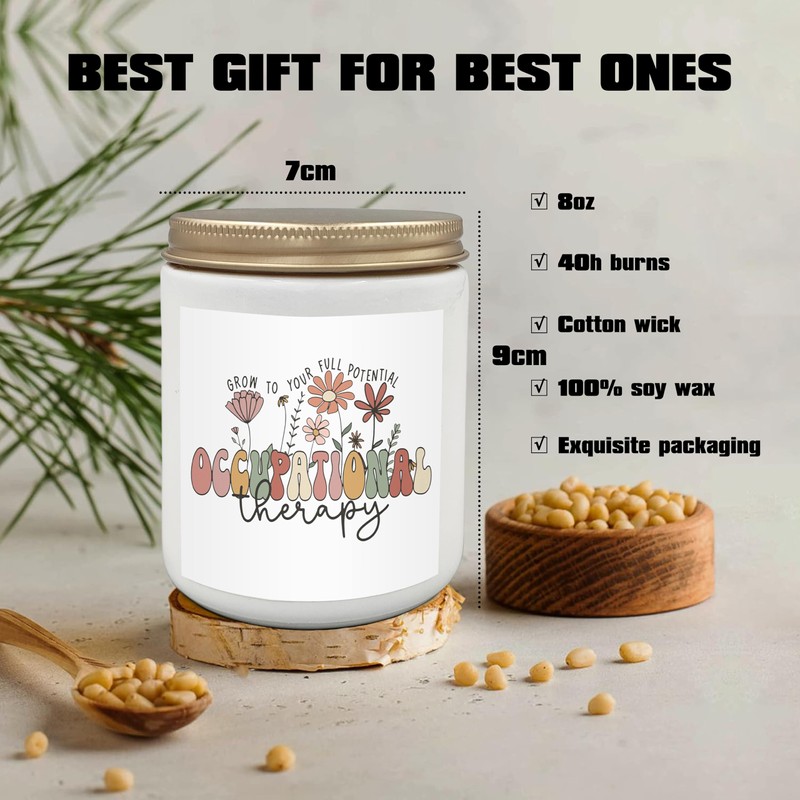 Qvapt Occupational Therapist Gifts, OT Gifts, Occupational Therapist Candlle GiftsOccupational