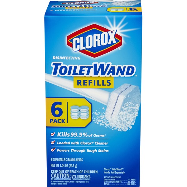Clorox ToiletWand Disinfecting Refills, 6 Count (Pack of 8)