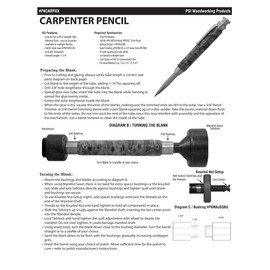 Penn State Industries PKCARPBR Mechanical Carpenter 2mm Pencil Kit Woodturning Project (Brass)