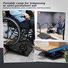 Nuvium 2FT Portable Wheelchair Ramp with Handle, Non-Slip Aluminum Folding