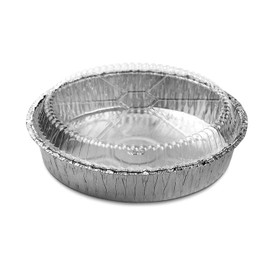 AME D'ESSENCE (500 PC Combo 7" Round Foil Container with Clear Dome Lid Disposable Aluminum Food Container Great for Baking and Roasting Cooking Pan To Go Meal Prep Freezer & Oven Safe