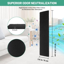 8 Pack Carbon Filters Compatible with Litter-Robot 3,Replacement Activated Charcoal Filters Fit for Litter Robot 3 Accessories,Thickened and Durable,Eliminate Odor and Controls Moisture on Pet's Body