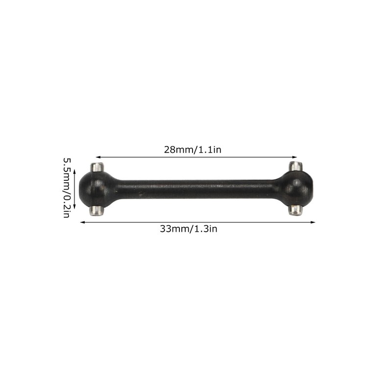 2Pcs RC Car Rear Drive Shaft Metal Rear Dog Bone