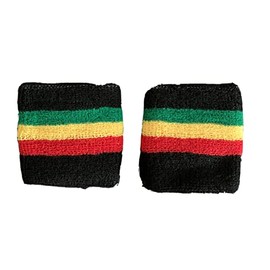 Nayt Rasta Wristband 1 Pair Black Red Yellow Green