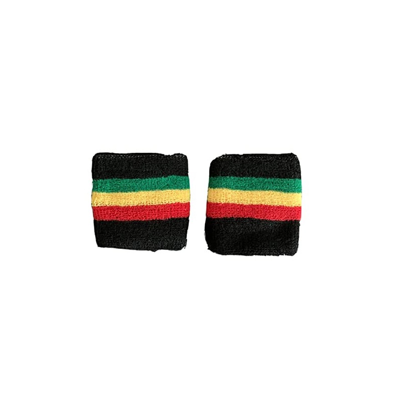 Nayt Rasta Wristband 1 Pair Black Red Yellow Green
