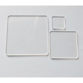 20PCS of Blank Clear Acrylic Square Material,Plexiglass Laser Cut Square Sheet with Round Corners, DIY Accessory 1/8" Thickness (2.5")