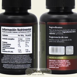 Kit De 2 Berberina Hcl 97% | 60 Cápsulas De 500 mg | Berberine | Extracto 100% Puro | Momosie | Dura 2 Meses