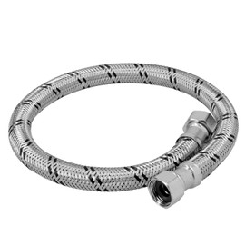 Foset FBO-2260X Manguera trenzada de acero 1/2x 1/2"X 60cm usos generales, color, Largo 60 cm, pack of/paquete de 1