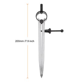 sourcing map Spring Joint Caliper 6 inch / 150mm Steel Adjustable Spring Divider Caliper with Solid Nut for Metalworking Geometry Drawing Woodworking